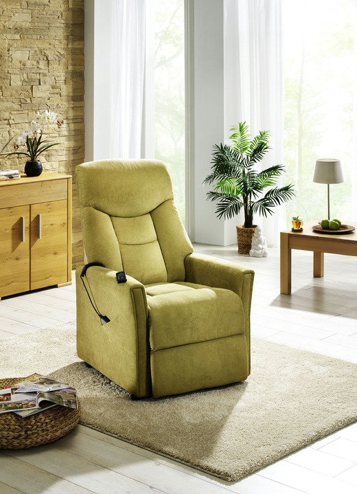 - Tv- fauteuil met motor, opstahulp en massagefunctie, in verschillende kleuren, in Farbe GROEN Ansicht 1