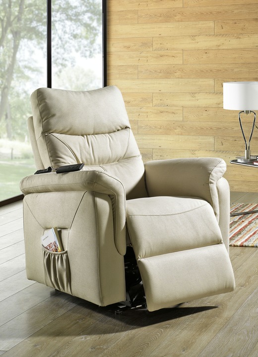 TV-Fauteuil / Relax-fauteuil - Relaxfauteuil met opstahulp, in Farbe BEIGE, in Ausführung zonder massagefunctie Ansicht 1
