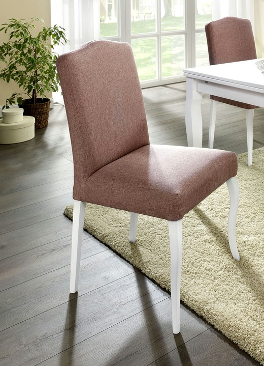 - Set van 2 stoelen met Italiaanse charme, in Farbe WIT-ROOD