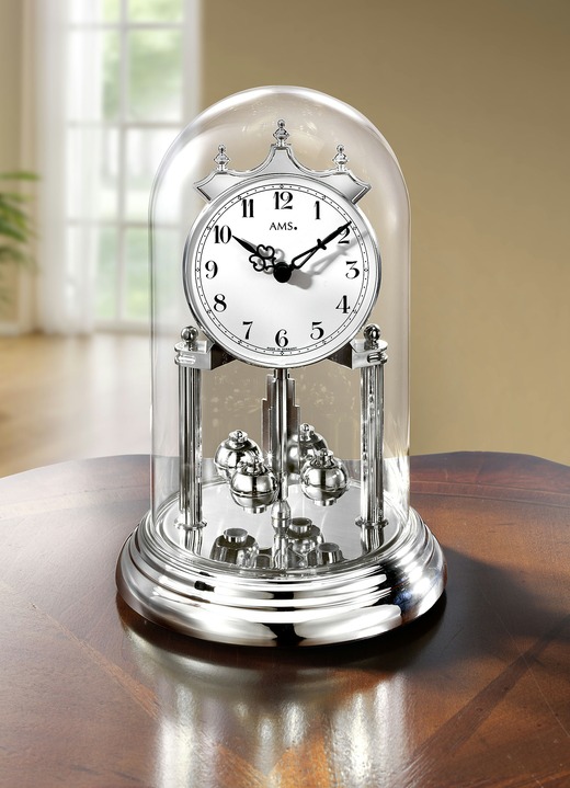 Horloges - Jaarklok met Roterende Slingertechnologie, in Farbe ZILVER Ansicht 1