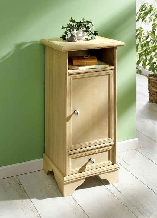 Commodes - Deels massieve ladekasten met metalen knoppen, in Farbe NATUREL, in Ausführung Commode, 1 deur Ansicht 1