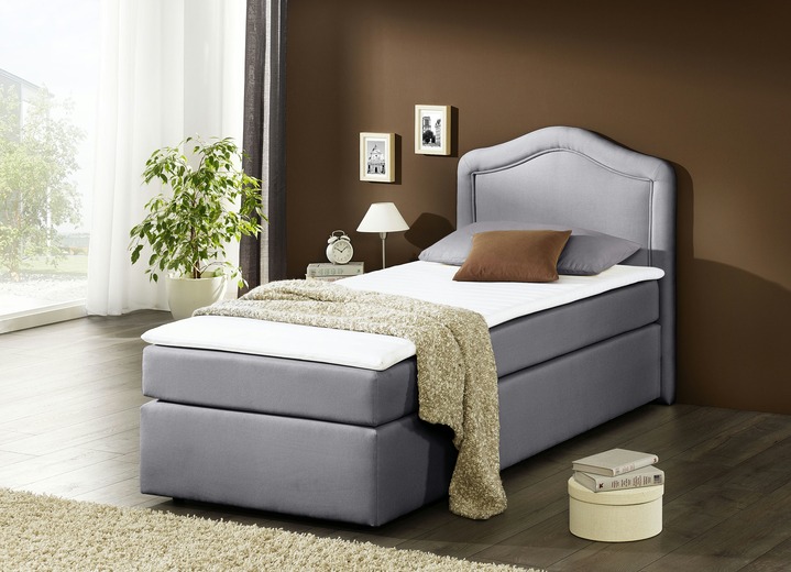Boxspring - Boxspringbed met comfortschuim-topper, in Farbe GRIJS Ansicht 1