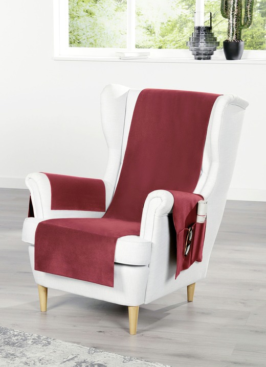 Grand foulards - Diervriendelijke beschermdekens voor fauteuils en banken, in Größe 100 (Kussen, 50 x 90 cm) bis 865 (2 armleuningbeschermers, 38 x 55 cm), in Farbe BORDEAUX