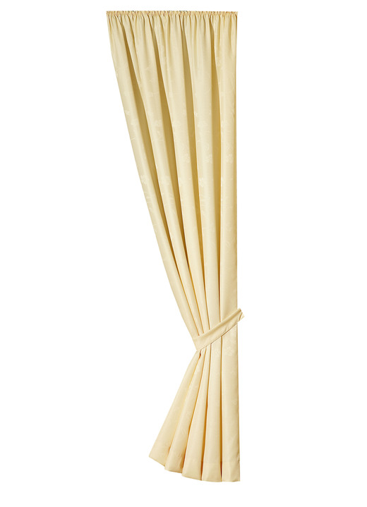 Klassisch - Einzelschal, in Größe 364 (H150xB132 cm) bis 899 (2er-Pack Raffhalter, ca. 60 cm), in Farbe NATUR Ansicht 1