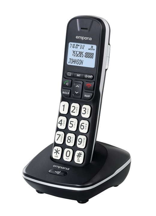 Emporia - Emoria telefoon met grote toetsen van Gigaset, in verschillende uitvoeringen, in Farbe ZWARTE ZILVER, in Ausführung Telefoon met grote toetsen Ansicht 1