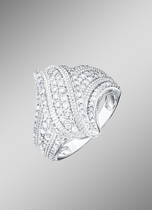 Ringen - Damesring met 72 diamanten en 46 briljanten, in Größe 160 bis 220, in Farbe  Ansicht 1