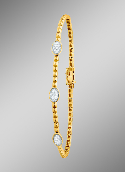 Armbanden - Elegante armband met 21 briljanten, in Farbe  Ansicht 1