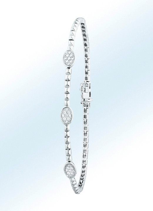 Armbanden - Elegante armband met 21 briljanten, in Farbe