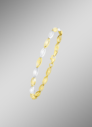 Armband in bicolor, met karabijnsluiting