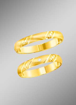 Chique trouwring met matte ring