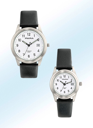 Klassiek kwarts partnerhorloge