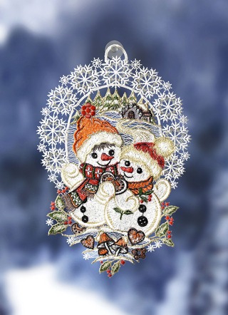 Raamdecoratie sneeuwpoppen