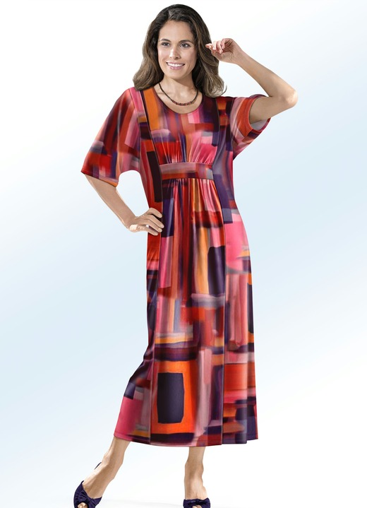 - Kaftan met briljant gekleurde inkjetprint, in Größe 038 bis 062, in Farbe ROOD-MEERKLEURIG