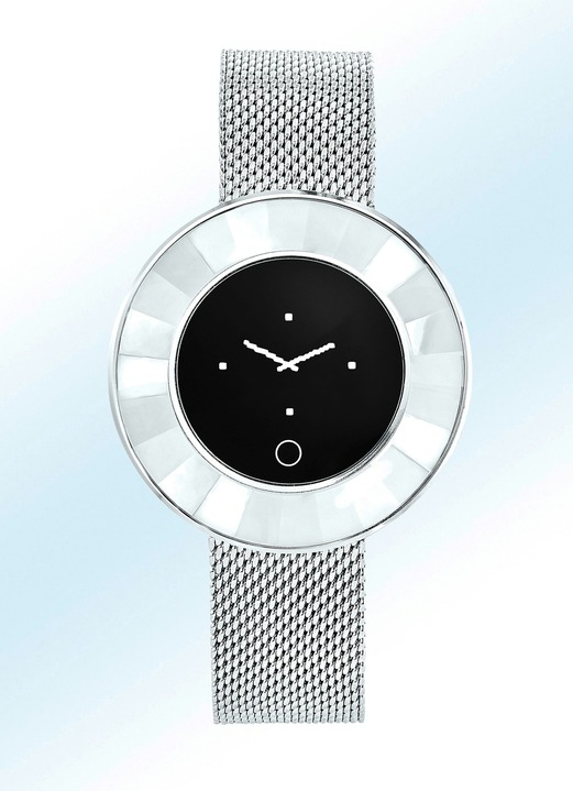 Stalen band / metalen band - 'Atlanta'-smartwatch voor hem en haar, in Farbe , in Ausführung Zilver Ansicht 1