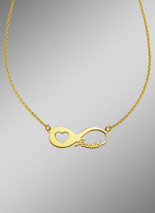 - Persoonlijke naamketting met uw naam, in Farbe , in Ausführung Zilver 925/- verguld Ansicht 1