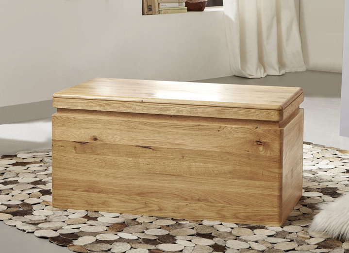 Kleine meubels - Massief houten kist met afgeronde hoeken en randen, in Farbe WILDE EIK, in Ausführung Kist Ansicht 1