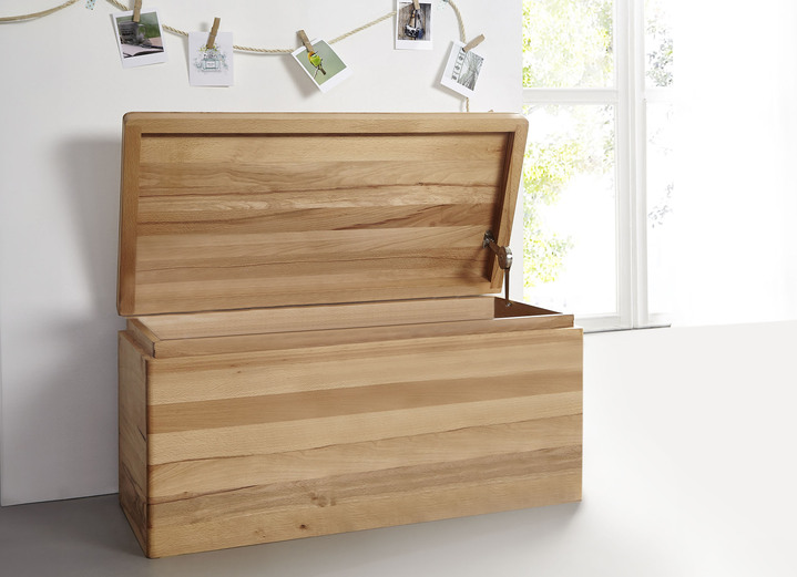 Kleine meubels - Massief houten kist met afgeronde hoeken en randen, in Farbe KERNBUCHE, in Ausführung Kist Ansicht 1