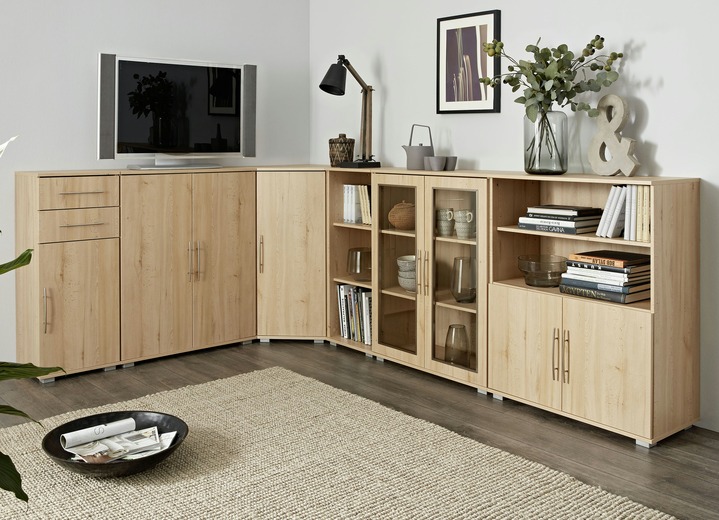 Commodes - Vrij plaatsbare meubelset in verschillende uitvoeringen, in Farbe BEUK LIVORNO, in Ausführung Commode, 1 deur Ansicht 1