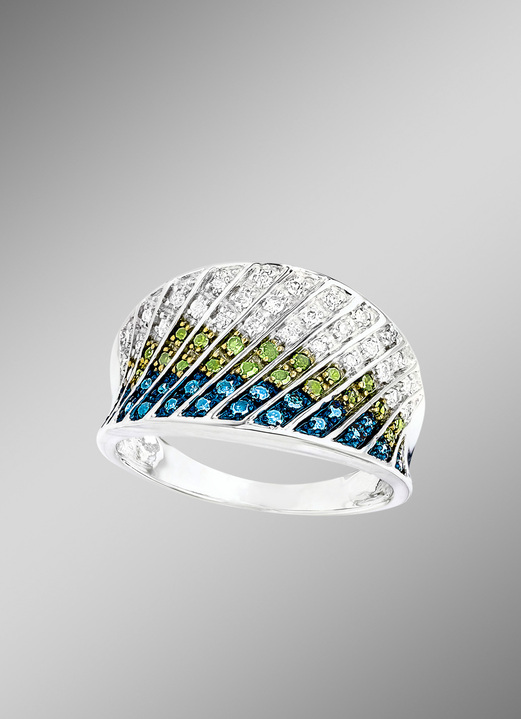 Ringen - Damesring met 69 diamanten, in Größe 160 bis 220, in Farbe  Ansicht 1