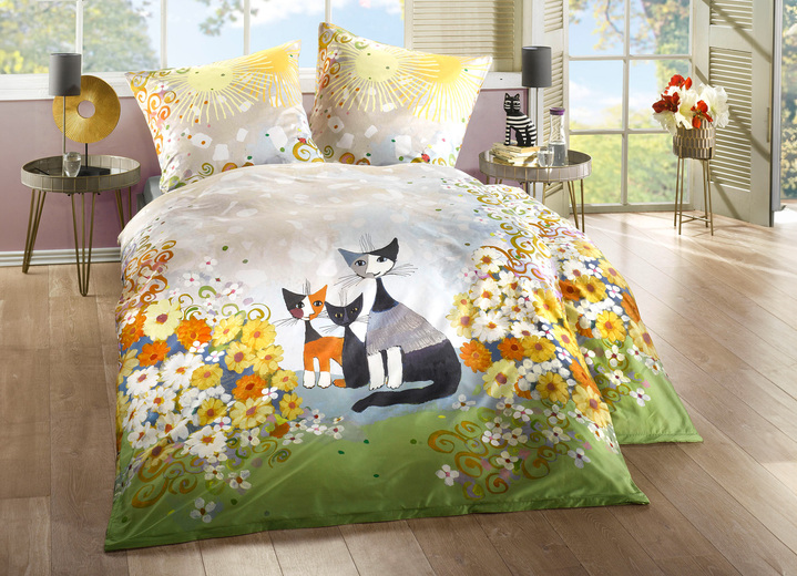 - Exclusieve beddengoedset met Rosina Wachtmeister-motief, in Größe 112 (80/80 cm + 135/200 cm) bis 115 (80/80 cm + 155/220 cm), in Farbe MULTICOLOR