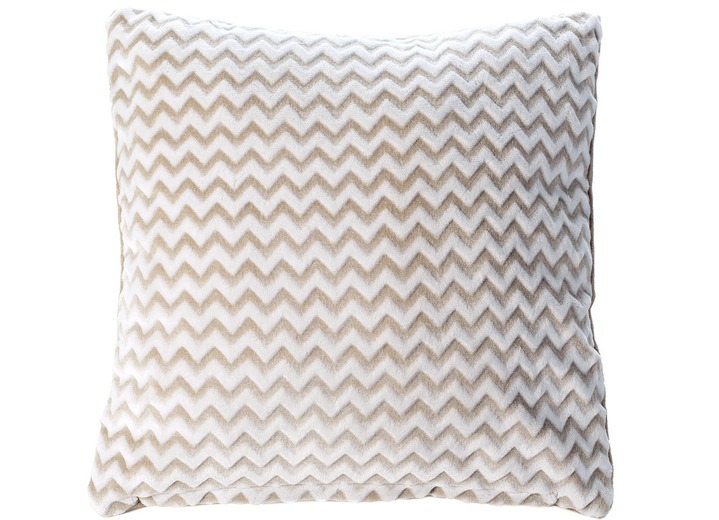 - Omkeerbare woonaccessoires in trendy golflook, in Größe 225 (deken, 150 x 200 cm) bis 915 (Kussen met vulling, 50 x 50 cm), in Farbe CRÈME Ansicht 1