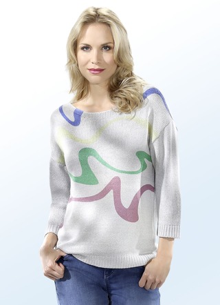 Trui met intrigerende print