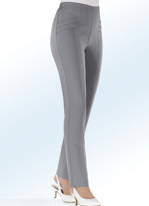 Broeken - Broek met mooie biezenversiering, in Größe 019 bis 245, in Farbe MIDDENGRIJS Ansicht 1