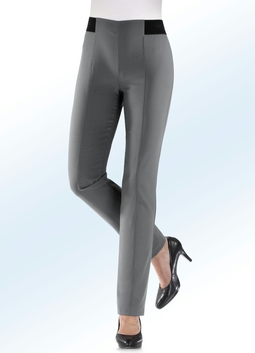 Broeken - Broek met speciale bandafwerking, in Größe 018 bis 235, in Farbe MIDDENGRIJS GEM. Ansicht 1