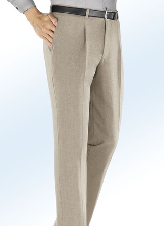 Broek met bandplooien in 4 kleuren