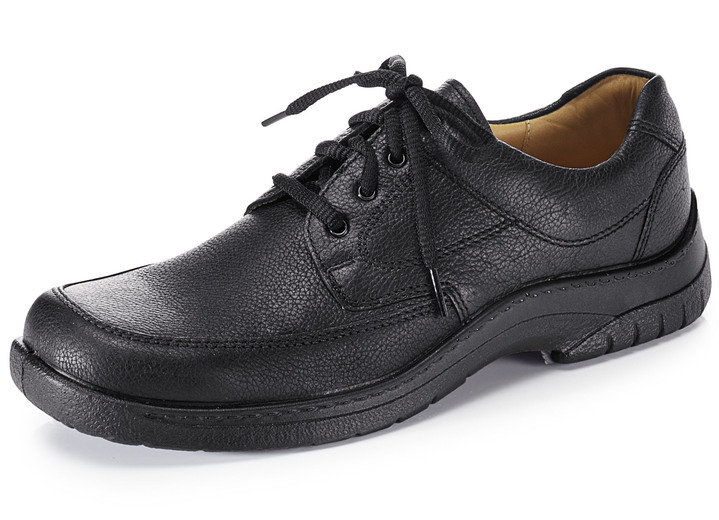 Instappers & veterschoenen - Jomo's veterschoen van fijn leer, in Größe 040 bis 047, in Farbe ZWART Ansicht 1
