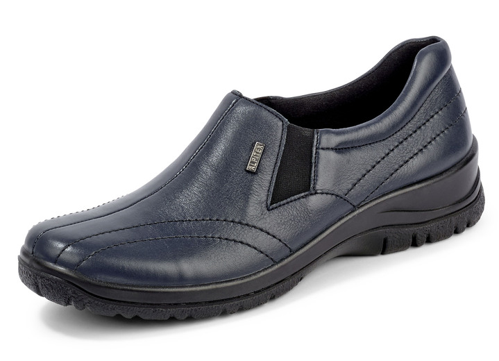 Instappers & veterschoenen - Slippers met klimaatmembraan, in Größe 036 bis 042, in Farbe MARINE