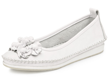Andrea Conti Moccasin Slippers met Brutale Leren Bloemen