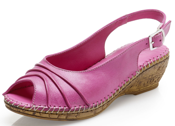 Sandalen & slippers - Gemini sandalen met opvallende bies, in Größe 036 bis 042, in Farbe ROZE Ansicht 1