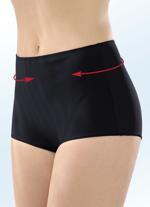 Bikini's - Set van twee bikinibroekjes. met vormende voering aan de voorkant, in Größe 038 bis 052, in Farbe 1x ZWART, 1x MARINE Ansicht 1