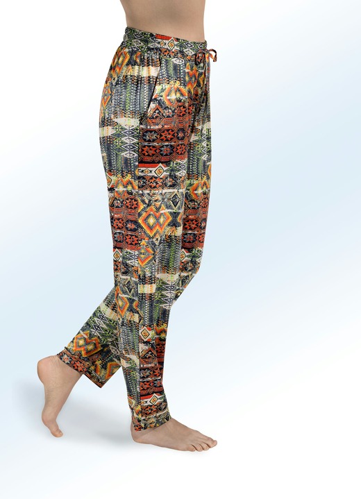 - Rechte broek, in Größe 036 bis 054, in Farbe KIWI-GROEN-MULTICOLOR Ansicht 1
