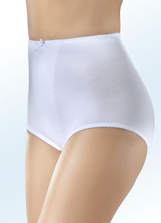 Tailleslips - Pak van twee Sassa pantybroekjes met versteviging, in Größe 075 bis 100, in Farbe 2X WEISS Ansicht 1