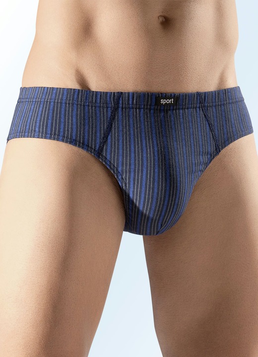 - Pak van meerdere slips met streepjesmotief, in Größe 3XL (9) bis XXL (8), in Farbe 3x NAVY-BLAUW, 2x ZWART-BORDEAUX, in Ausführung FÜNFERPACK