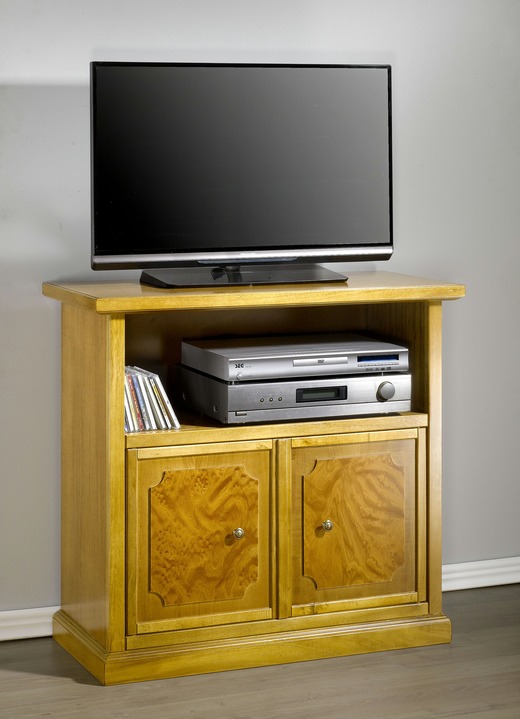 - TV-ladekast met prachtige wortelnotenhouten decoratie, in Farbe EIKEN, in Ausführung Tv-commode, 2 deuren