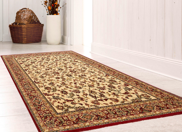Klassisch - Brücken und Teppiche mit besonders hoher Flordichte, in Größe 111 (Brücke, 60x110 cm) bis 252 (Teppich, 165x230 cm), in Farbe BEIGE GEMUSTERT Ansicht 1