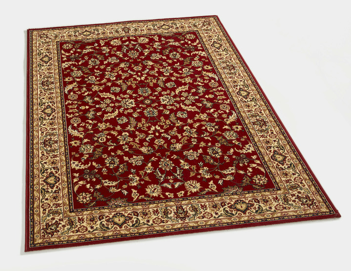 Klassisch - Brücken und Teppiche mit besonders hoher Flordichte, in Größe 111 (Brücke, 60x110 cm) bis 252 (Teppich, 165x230 cm), in Farbe ROT GEMUSTERT Ansicht 1