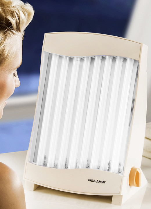 Warmte & ontspanning - Gezichtsolarium voor een aangename bruine kleur, in Farbe PERZIK-WIT, in Ausführung 8 UV-A-speciale lampen, 150 watt