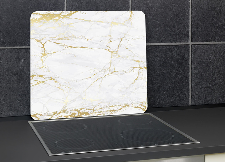 Haushaltshelfer - Herdabdeckplatten, in Farbe MARMOR GOLD, in Ausführung Wandblende Ansicht 1