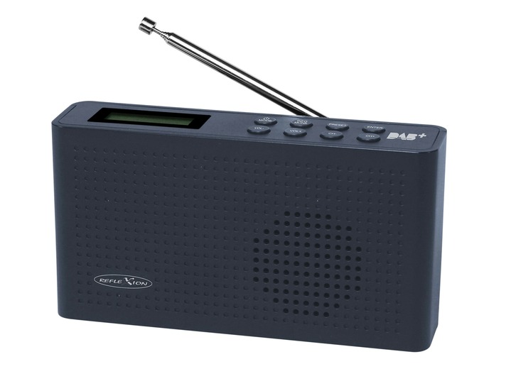- Draagbare DAB+ radio met geïntegreerde batterij, in Farbe ANTRACIET