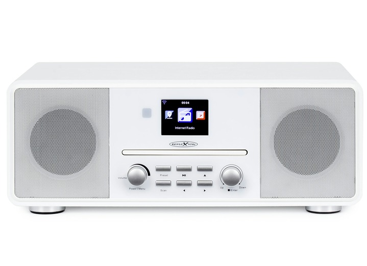 Muziekapparaten - Stereo-installatie 'HRA19INT', met internetradio, van Reflexion, in Farbe WIT Ansicht 1