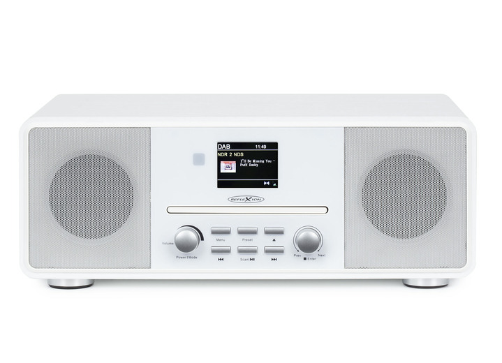 Muziekapparaten - Reflexion HRA19DAB stereo-installatie met DAB+-radio, in Farbe WIT Ansicht 1
