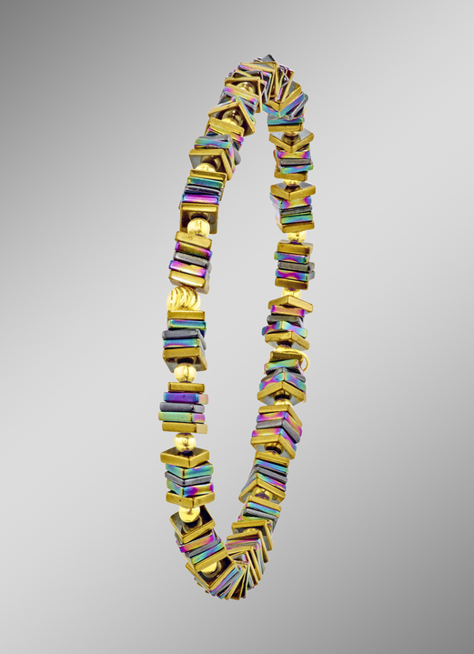 Armbanden - Kleurrijke armband met echte hematiet, in Farbe  Ansicht 1