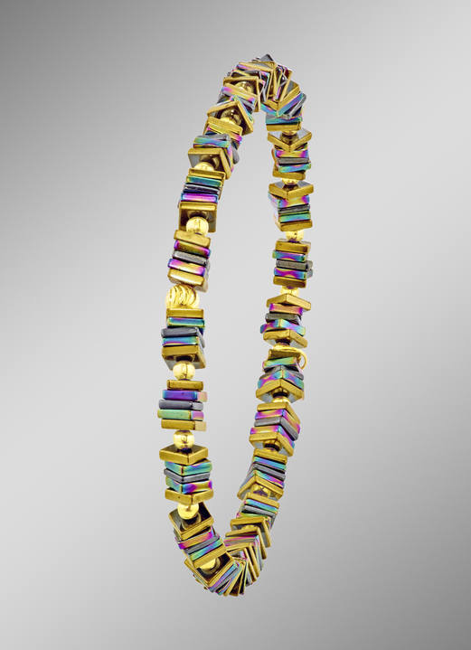 - Kleurrijke armband met echte hematiet, in Farbe  Ansicht 1