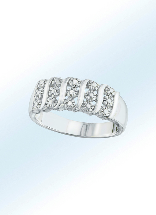Ringen - Mooie damesring met diamanten, in Größe 160 bis 220, in Farbe