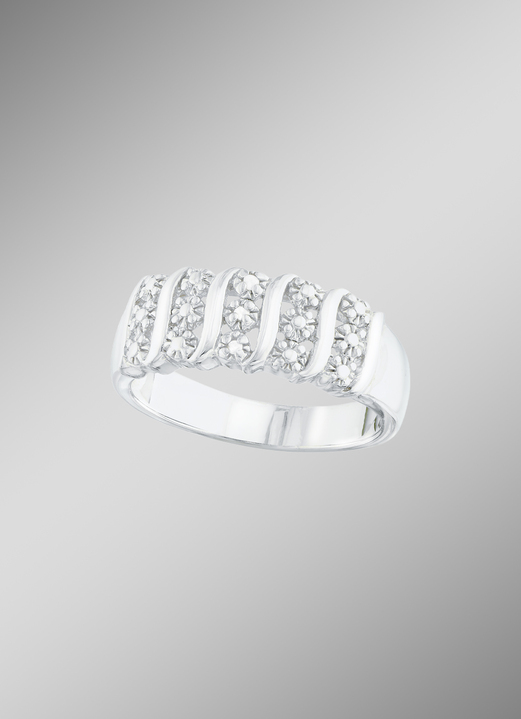 Ringen - Mooie damesring met diamanten, in Größe 160 bis 220, in Farbe  Ansicht 1