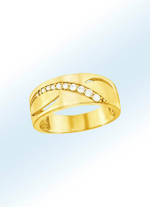 Ringen - Mooie damesring met zirkonia, in Größe 160 bis 220, in Farbe